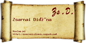 Zsarnai Diána névjegykártya