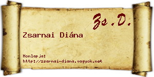 Zsarnai Diána névjegykártya